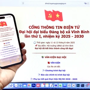Các giải pháp đẩy mạnh chuyển đổi số, ứng dụng khoa học, công nghệ, đổi mới sáng tạo trong các cơ quan Đảng tại xã Vĩnh Bình, tỉnh Đồng Tháp