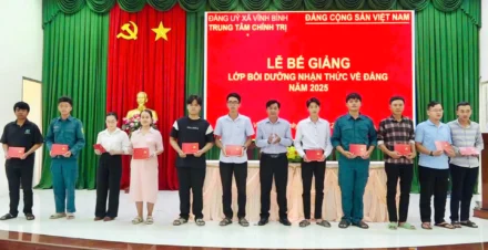 Lễ bế giảng Lớp bồi dưỡng lý luận chính trị dành cho đảng viên mới, khóa II, năm 2025