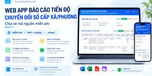 web app báo cáo chuyển đổi số xã phường